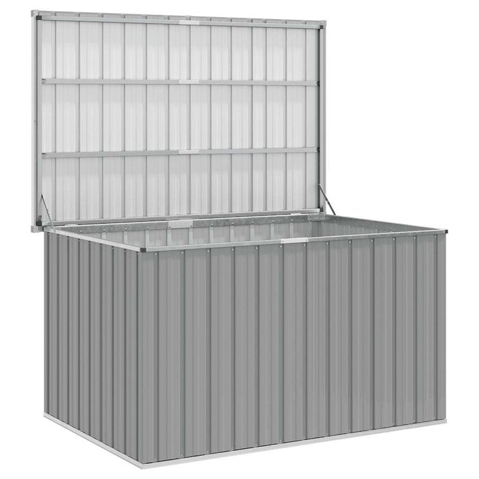 Gartenbox 149x99x93 cm aus verzinktem Stahl Grau - 35% Rabatt