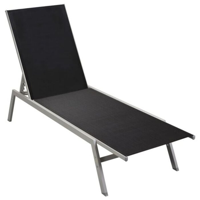 Vidaxl Gartenliege Stahl & Textilene schwarz - 34% Rabatt - Jetzt zugreifen