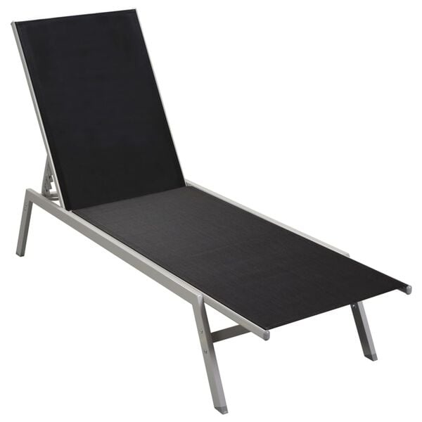 Vidaxl Gartenliege Stahl & Textilene schwarz - 34% Rabatt - Jetzt zugreifen