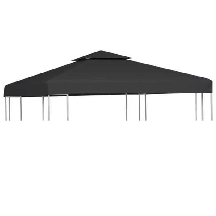 Vidaxl Ersatz-Pavillondach 3x3 m PVC-beschichtet Dunkelgrau - 34% Rabatt
