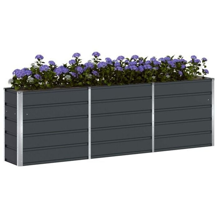 Vidaxl Pflanzkübel aus Stahl Anthrazit 240 x 40 x 75 cm - 34% Rabatt
