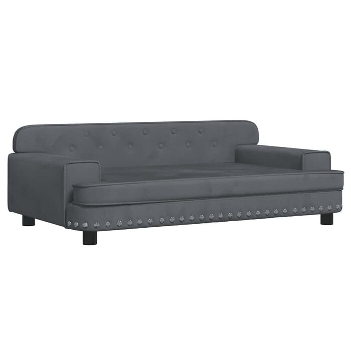 Vidaxl Luxus Hundesofa Samt Dunkelgrau 90x53x30 cm - 34% Rabatt