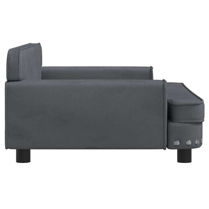 Vidaxl Luxus Hundesofa Samt Dunkelgrau 90x53x30 cm - 34% Rabatt