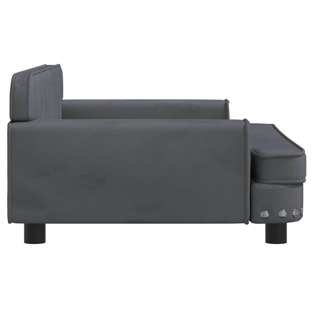 Vidaxl Luxus Hundesofa Samt Dunkelgrau 90x53x30 cm - 34% Rabatt