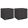 Pflanzkübel 2er Set 49x47x46 cm Schwarz Stahl - 34% Rabatt