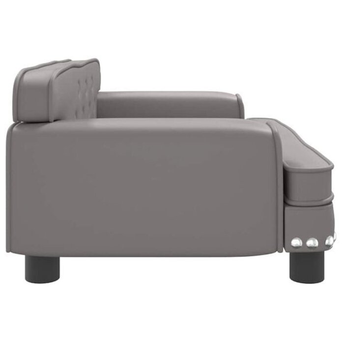 Vidaxl Kinderbank aus Kunstleder Grau - 70x45x30 cm - 34% Rabatt