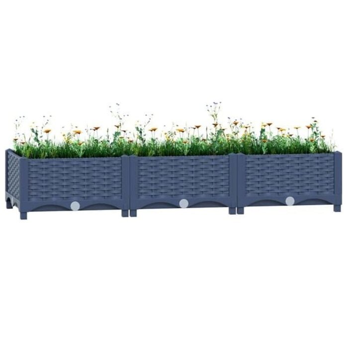Vidaxl Hochbeet 120x40x23 cm, Blaugrau - 33% Rabatt auf Retoure