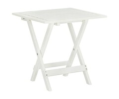 Vidaxl Klappbarer Akazien-Bistrotisch, Weiß - 46x46x47 cm - 53% Rabatt