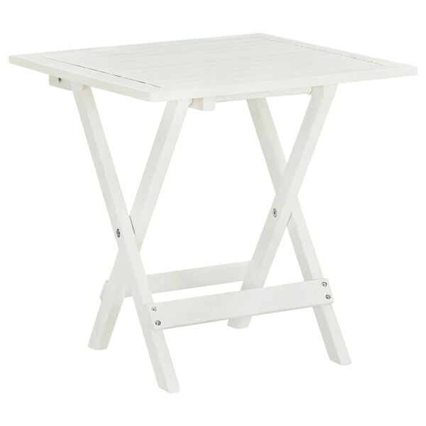 Vidaxl Klappbarer Akazien-Bistrotisch, 46x46x47 cm, Weiß - 33% Rabatt