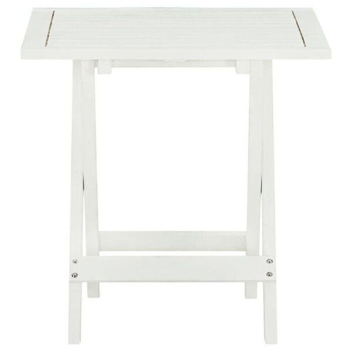 Vidaxl Klappbarer Akazien-Bistrotisch, 46x46x47 cm, Weiß - 33% Rabatt