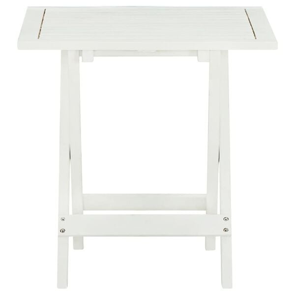 Vidaxl Klappbarer Akazien-Bistrotisch, 46x46x47 cm, Weiß - 33% Rabatt