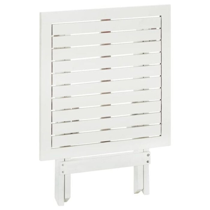 Vidaxl Klappbarer Akazien-Bistrotisch, 46x46x47 cm, Weiß - 33% Rabatt