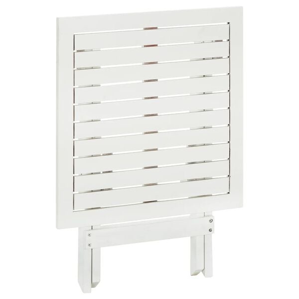 Vidaxl Klappbarer Akazien-Bistrotisch, 46x46x47 cm, Weiß - 33% Rabatt