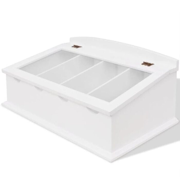 Vidaxl Besteckkasten im Barockstil, Weiß, MDF, 47x27x21,5cm - 34% Rabatt