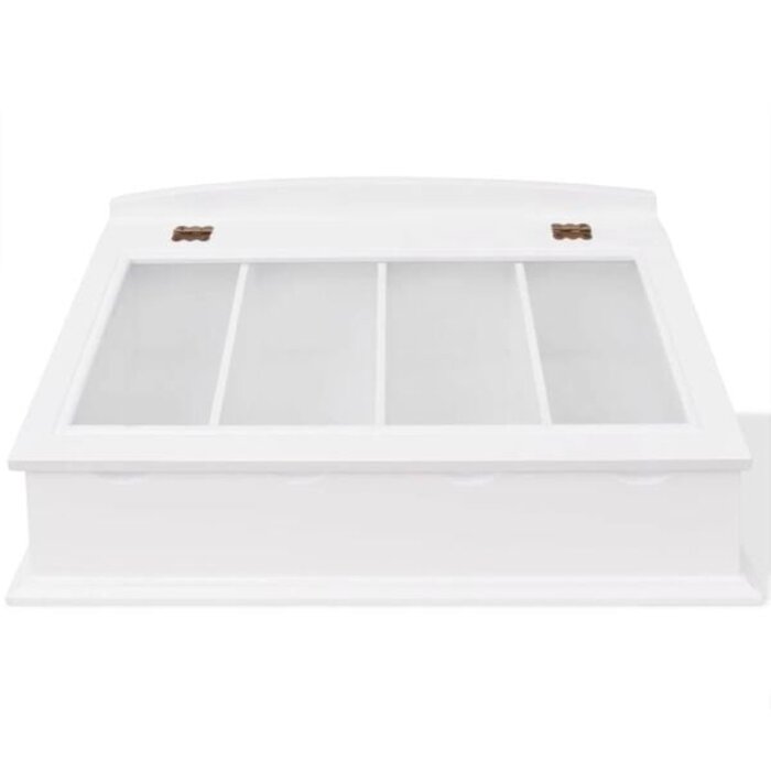 Vidaxl Besteckkasten im Barockstil, Weiß, MDF, 47x27x21,5cm - 34% Rabatt