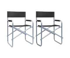 Vidaxl Regiestuhl-Set 2-tlg. Stahl Schwarz - 51% Rabatt