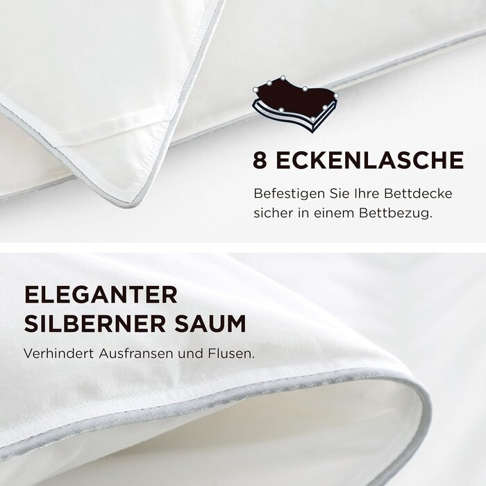 Luxus Daunendecke 155x220cm - Extra warmes Winterbett - 35% Rabatt