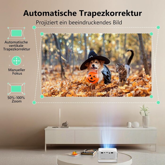 Yoton Mini LED-Projektor 720P, 6500 Lumen, 120 Zoll, tragbar - 33% Rabatt