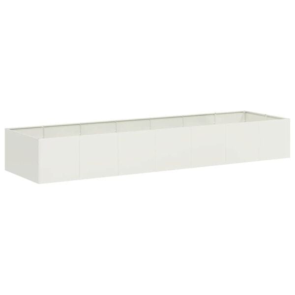Vidaxl Großer Pflanzkasten aus Stahl 280 x 80 x 40 cm, Weiß - 35% Rabatt
