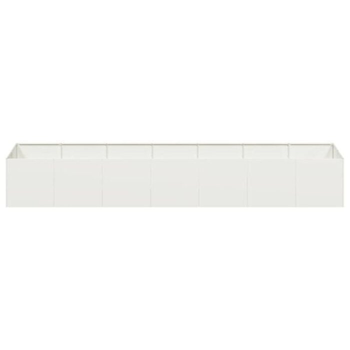 Vidaxl Großer Pflanzkasten aus Stahl 280 x 80 x 40 cm, Weiß - 35% Rabatt