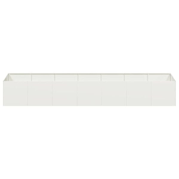 Vidaxl Großer Pflanzkasten aus Stahl 280 x 80 x 40 cm, Weiß - 35% Rabatt