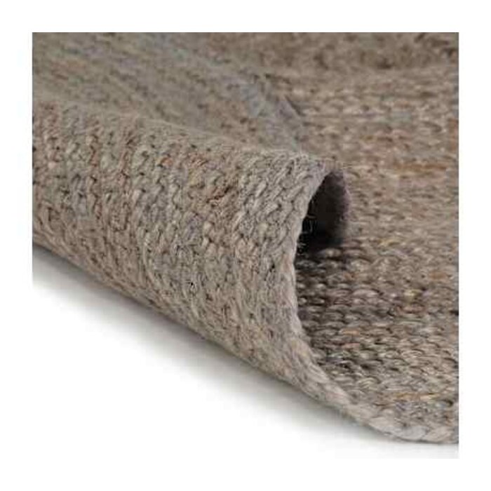 Vidaxl Runder Jute-Teppich, handgeflochten, 120 cm, Grau - 34% Rabatt