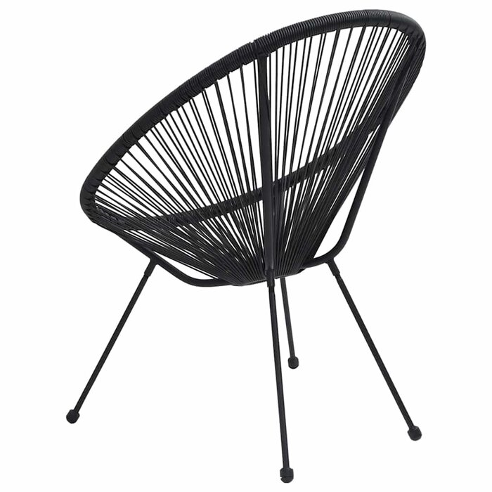 Vidaxl 2er Set Mondstühle Rattan Schwarz - 34% Rabatt - Gartenmöbel