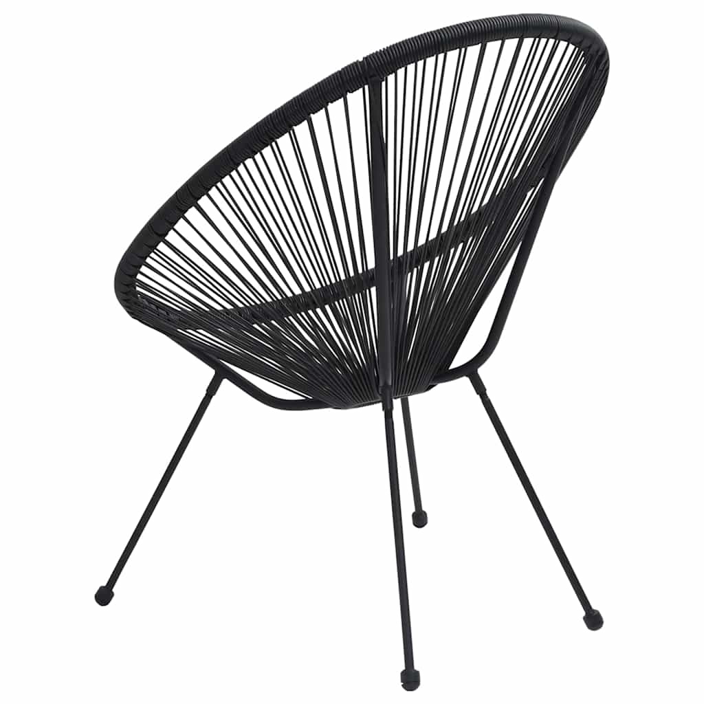 Vidaxl 2er Set Mondstühle Rattan Schwarz - 34% Rabatt - Gartenmöbel