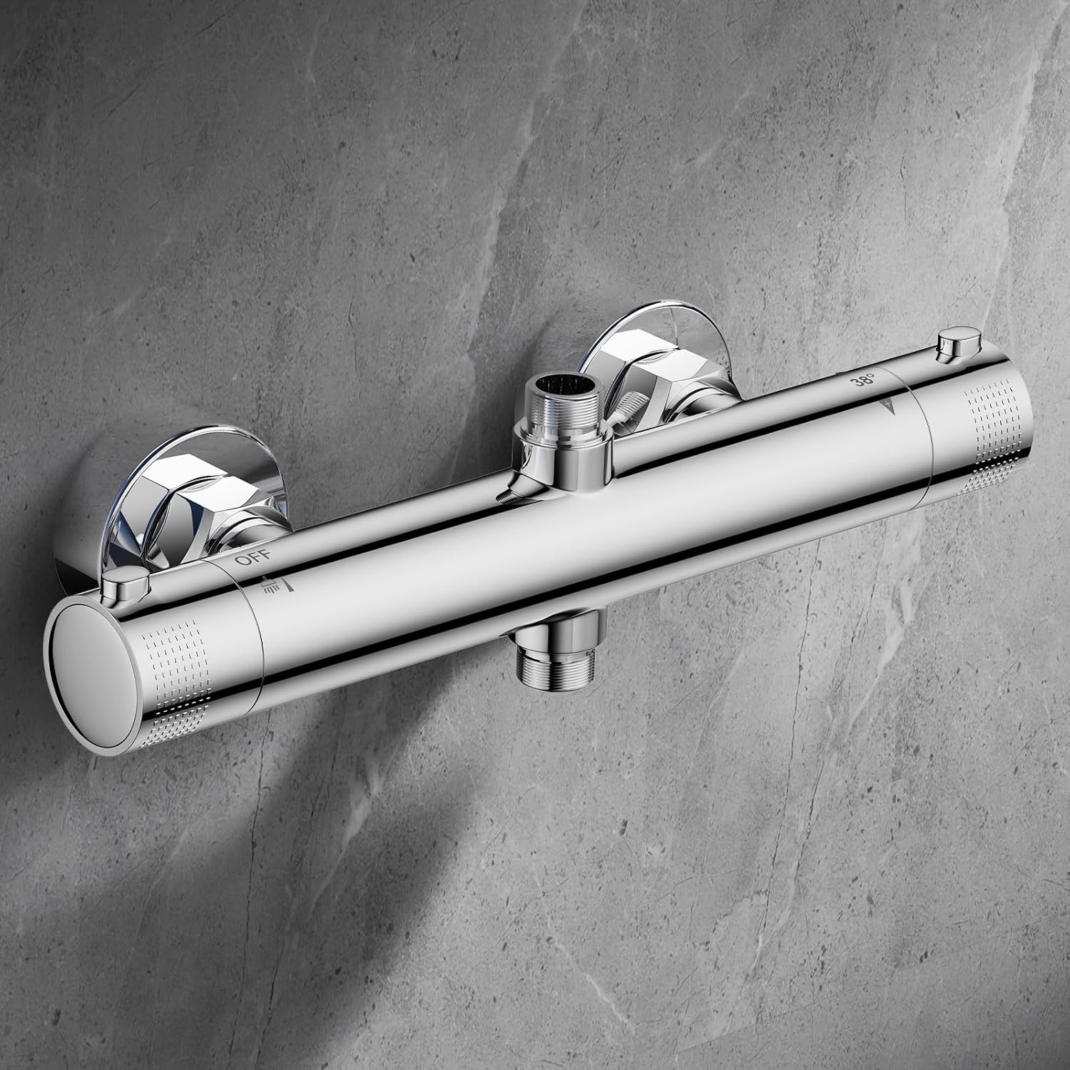 Thermostat-Duscharmatur Mattschwarz - 38°C Sperre - 34% Rabatt