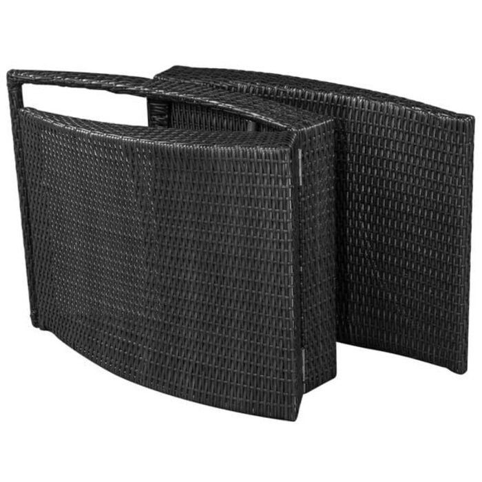 Vidaxl Klappbare Sonnenliege Rattan Schwarz - 34% Rabatt - Ausgepackt & Neuwertig