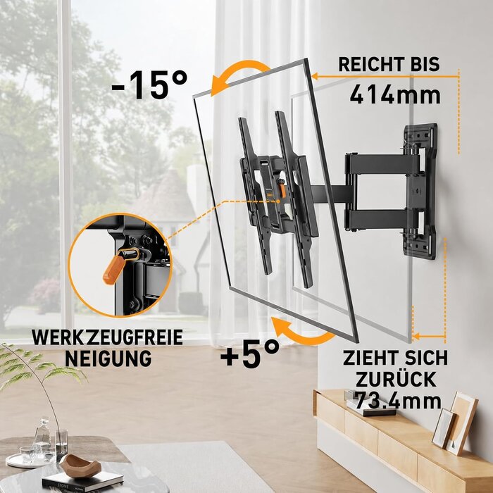TV-Wandhalterung schwenkbar 42-86 Zoll - 33% Rabatt