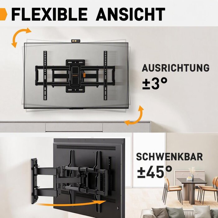 TV-Wandhalterung schwenkbar 42-86 Zoll - 33% Rabatt