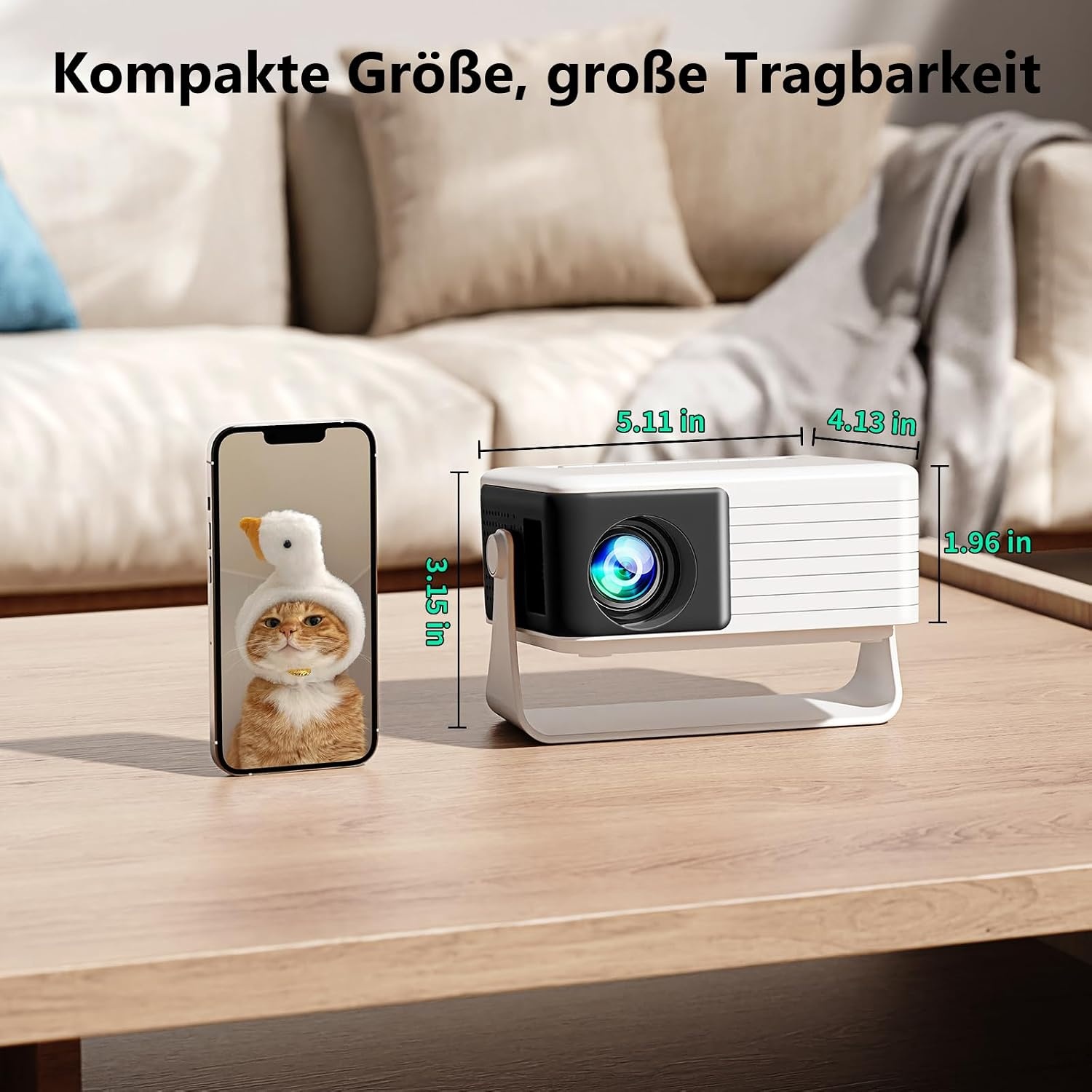 Yoton Mini Beamer Full HD Unterstützung - 33% Rabatt - Schwarz