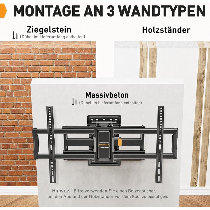 TV-Wandhalterung 42-86 Zoll schwenkbar - 33% Rabatt