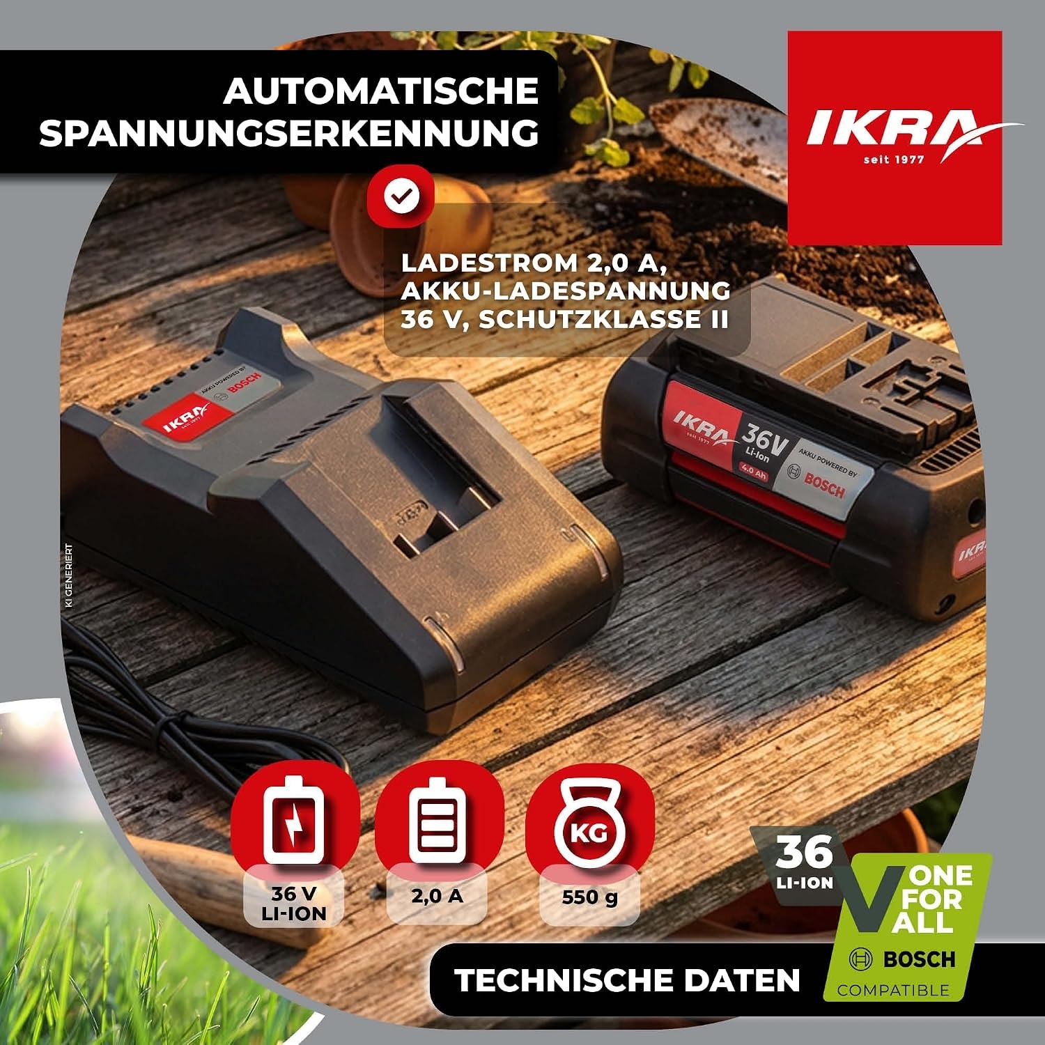 36V Akku-Ladegerät für Li-Ion Akkus - 2,0A - 33% Rabatt