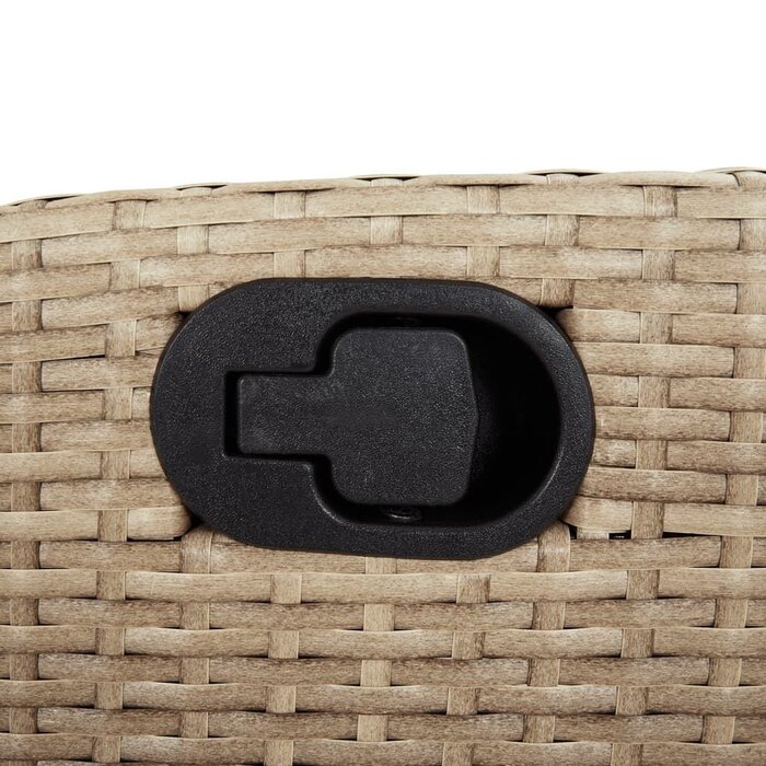 Vidaxl Verstellbarer Gartenstuhl Poly-Rattan beige - 35% Rabatt
