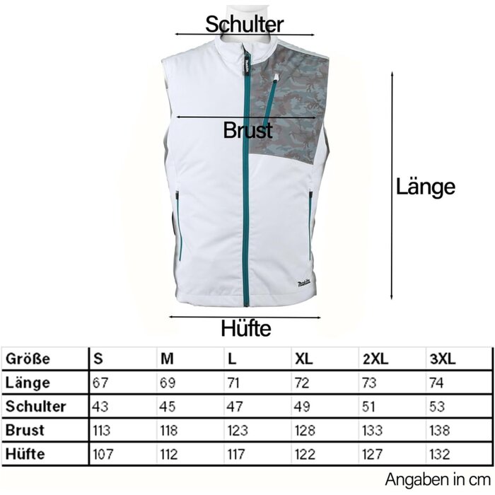 Akku-Klimaweste Größe L mit 2 Ventilatoren - 35% Rabatt