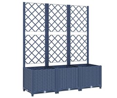 Vidaxl Pflanzkasten mit Rankgitter 120x40x136 cm, Dunkelgrau - 48% Rabatt