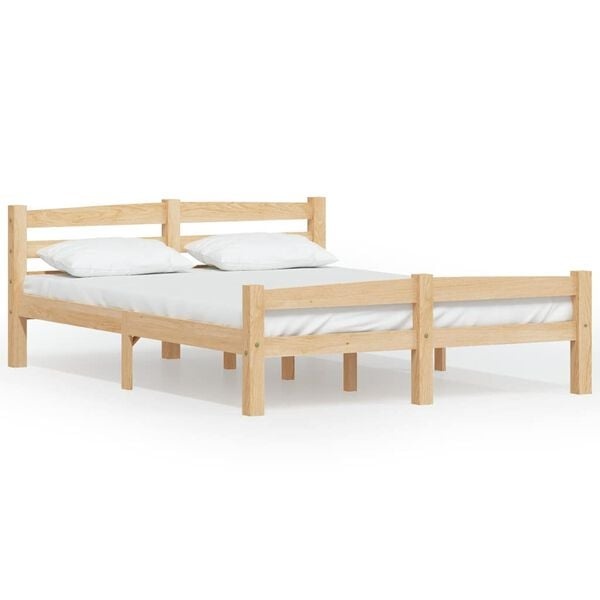 Vidaxl Bettgestell aus massivem Kiefernholz 140x200 cm - 34% Rabatt