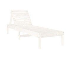 Vidaxl Weiße Gartenliege aus Kiefernholz - 199,5x60 cm - 56% Rabatt
