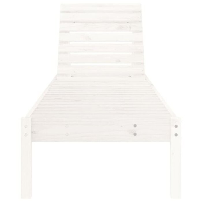 Vidaxl Gartenliege aus Kiefernholz, weiß, 199,5x60x74 cm - 34% Rabatt