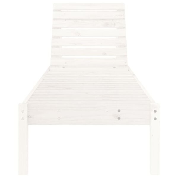 Vidaxl Gartenliege aus Kiefernholz, weiß, 199,5x60x74 cm - 34% Rabatt