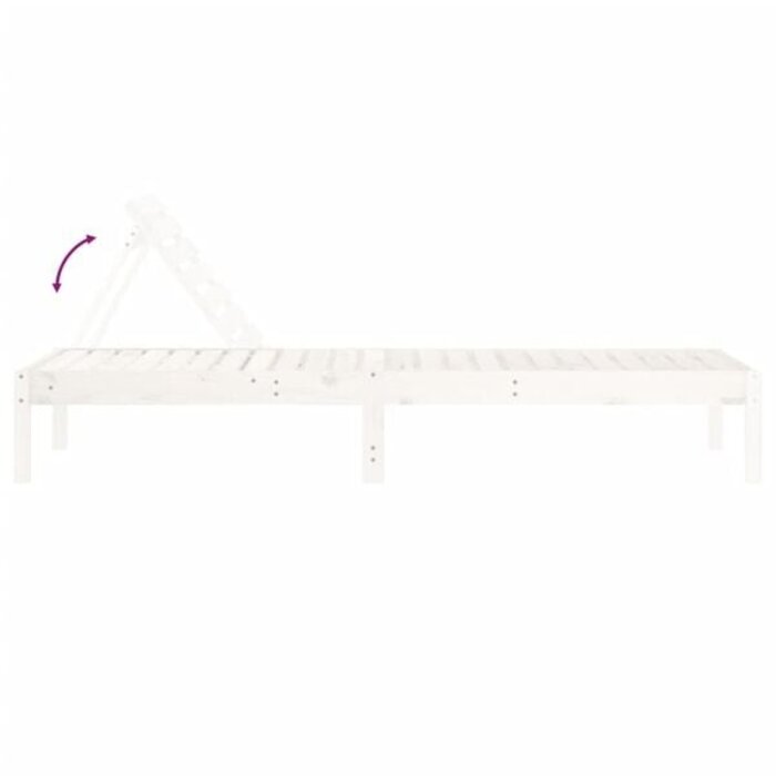 Vidaxl Gartenliege aus Kiefernholz, weiß, 199,5x60x74 cm - 34% Rabatt