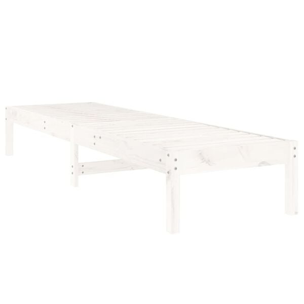 Vidaxl Gartenliege aus Kiefernholz, weiß, 199,5x60x74 cm - 34% Rabatt