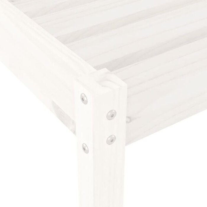 Vidaxl Gartenliege aus Kiefernholz, weiß, 199,5x60x74 cm - 34% Rabatt