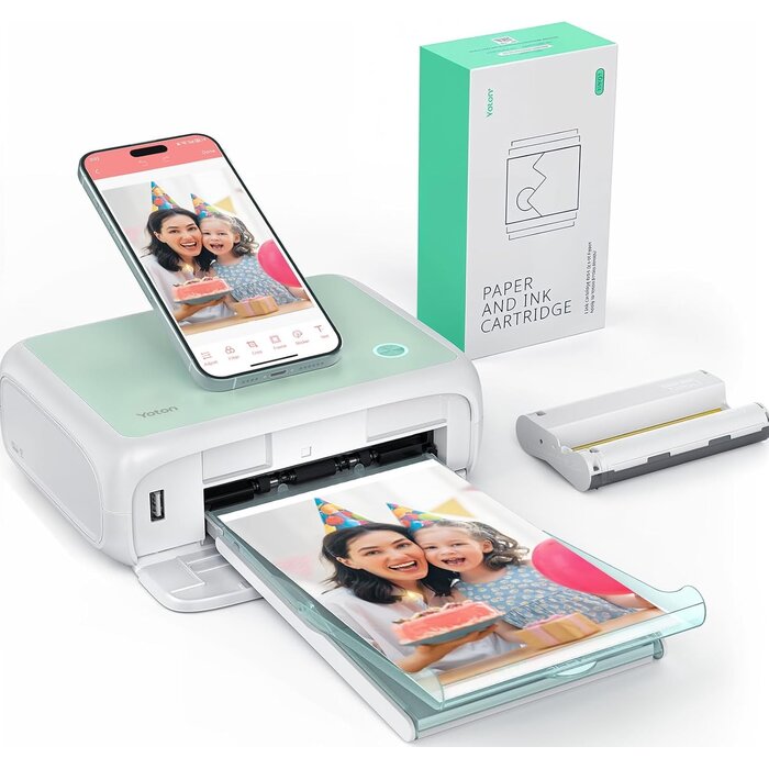 Yoton WLAN-Fotodrucker 4x6 Zoll, lichtgrün - 35% Rabatt