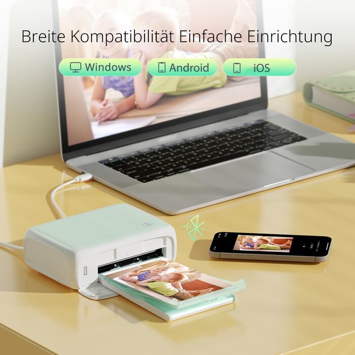 Yoton WLAN-Fotodrucker 4x6 Zoll, lichtgrün - 35% Rabatt