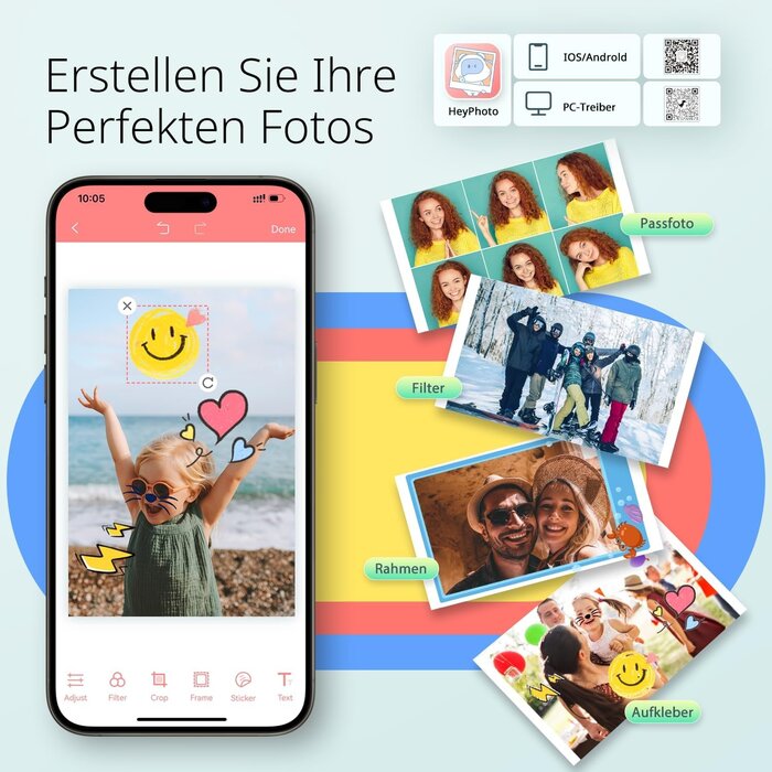 Yoton WLAN-Fotodrucker 4x6 Zoll, lichtgrün - 35% Rabatt