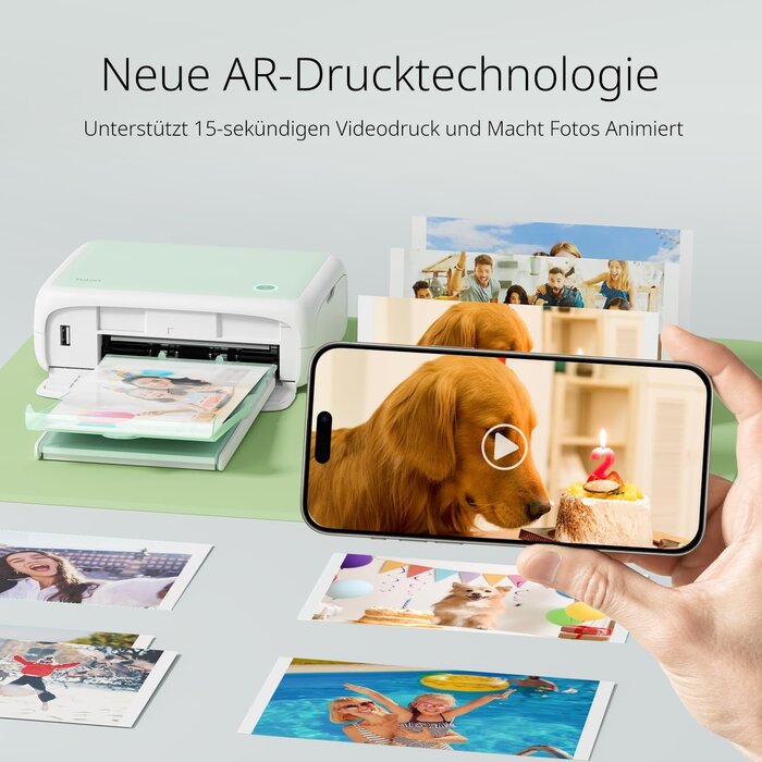 Yoton WLAN-Fotodrucker 4x6 Zoll, lichtgrün - 35% Rabatt