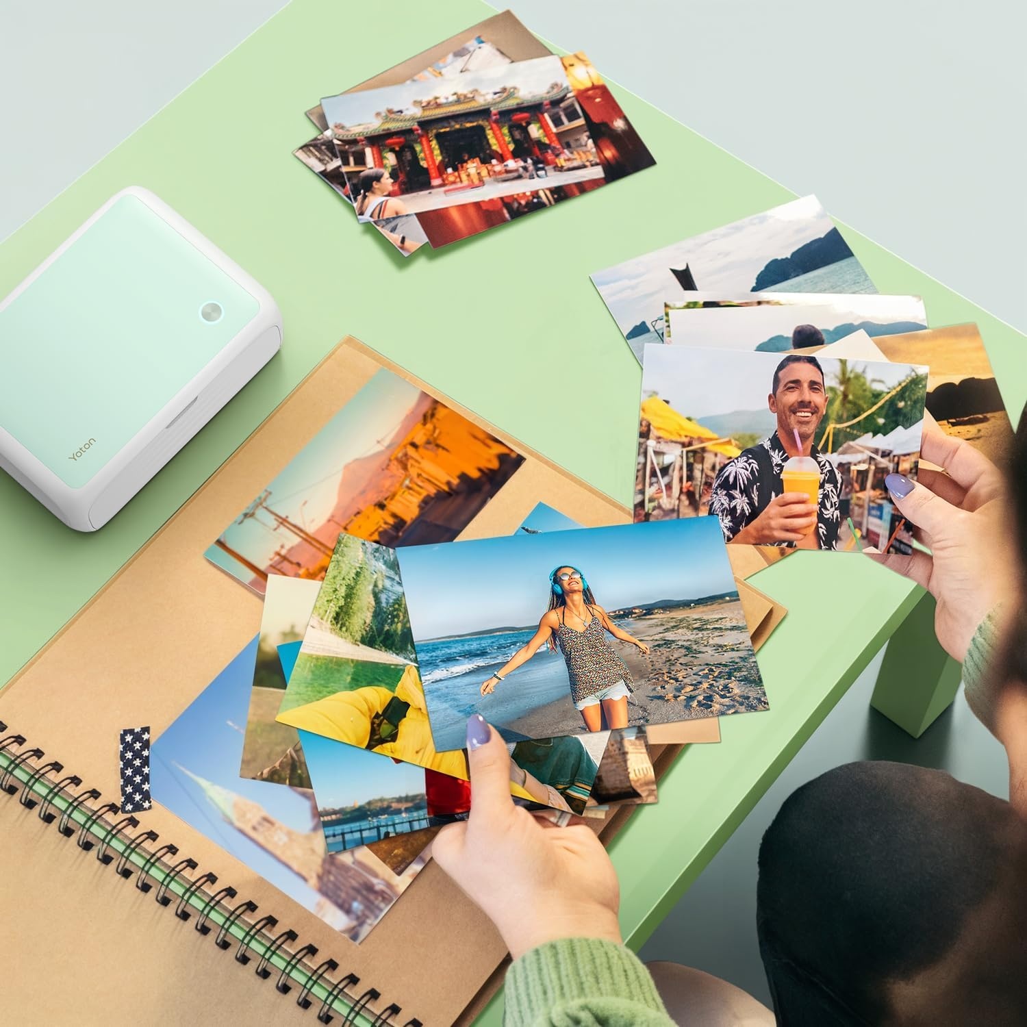 Yoton WLAN-Fotodrucker 4x6 Zoll, lichtgrün - 35% Rabatt
